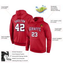 Load image into Gallery viewer, Custom Stitched Red White-Navy Sports Pullover Sweatshirt Hoodie
