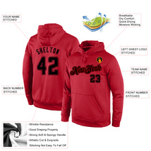 Laden Sie das Bild in den Galerie-Viewer, Custom Stitched Red Black-Red Sports Pullover Sweatshirt Hoodie
