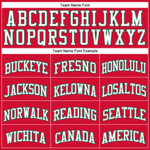 Загрузить изображение в средство просмотра галереи, Custom Red White-Kelly Green Authentic Throwback Basketball Jersey

