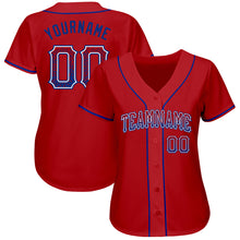 Load image into Gallery viewer, Custom Red Royal-White Authentic Drift Fashion Baseball Jersey
