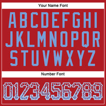 Load image into Gallery viewer, Custom Red Light Blue-White Authentic Drift Fashion Baseball Jersey
