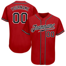 Laden Sie das Bild in den Galerie-Viewer, Custom Red Black-White Authentic Baseball Jersey
