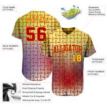 Загрузить изображение в средство просмотра галереи, Custom Red Red-Gold 3D Pattern Design Authentic Baseball Jersey
