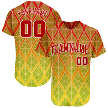 Load image into Gallery viewer, Custom Red Red-White 3D Pattern Design Authentic Baseball Jersey
