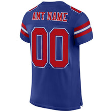 Load image into Gallery viewer, Custom Royal Red-White Mesh Authentic Football Jersey
