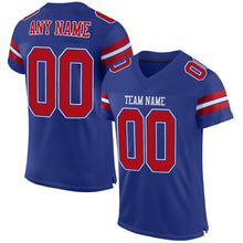 Load image into Gallery viewer, Custom Royal Red-White Mesh Authentic Football Jersey
