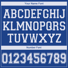 Load image into Gallery viewer, Custom Royal White V-Neck Basketball Jersey
