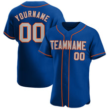 Load image into Gallery viewer, Custom Royal Gray-Orange Authentic Baseball Jersey
