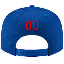 Load image into Gallery viewer, Custom Royal Red-White Stitched Adjustable Snapback Hat
