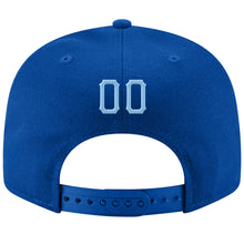 Load image into Gallery viewer, Custom Royal Light Blue-White Stitched Adjustable Snapback Hat
