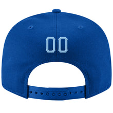 Laden Sie das Bild in den Galerie-Viewer, Custom Royal Light Blue-White Stitched Adjustable Snapback Hat
