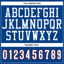 Load image into Gallery viewer, Custom Royal White-Red Authentic Baseball Jersey
