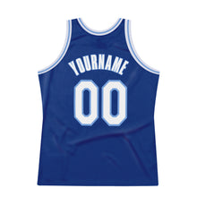 Load image into Gallery viewer, Custom Royal White-Light Blue Authentic Throwback Basketball Jersey
