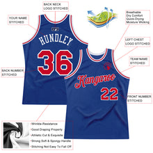 Laden Sie das Bild in den Galerie-Viewer, Custom Royal Red-White Authentic Throwback Basketball Jersey
