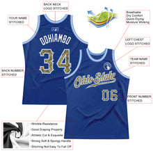 Load image into Gallery viewer, Custom Royal Camo-Light Blue Authentic Throwback Basketball Jersey
