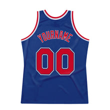 Load image into Gallery viewer, Custom Royal Red-White Authentic Throwback Basketball Jersey
