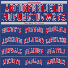Load image into Gallery viewer, Custom Royal Red-White Authentic Throwback Basketball Jersey
