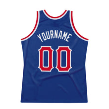 Load image into Gallery viewer, Custom Royal Red-White Authentic Throwback Basketball Jersey
