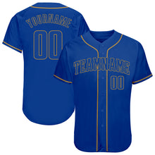 Load image into Gallery viewer, Custom Royal Royal-Old Gold Authentic Baseball Jersey

