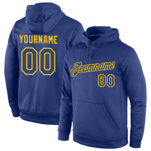 Load image into Gallery viewer, Custom Stitched Royal Royal-Gold Sports Pullover Sweatshirt Hoodie
