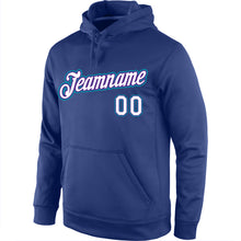 Загрузить изображение в средство просмотра галереи, Custom Stitched Royal White-Teal Sports Pullover Sweatshirt Hoodie
