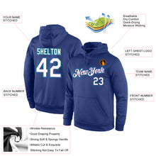 Загрузить изображение в средство просмотра галереи, Custom Stitched Royal White-Teal Sports Pullover Sweatshirt Hoodie
