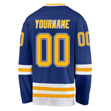Laden Sie das Bild in den Galerie-Viewer, Custom Royal Gold-White Hockey Jersey
