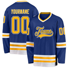 Laden Sie das Bild in den Galerie-Viewer, Custom Royal Gold-White Hockey Jersey
