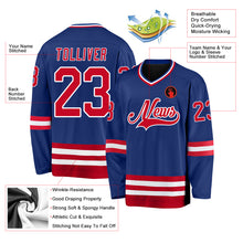 Laden Sie das Bild in den Galerie-Viewer, Custom Royal Red-White Hockey Jersey
