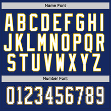 Load image into Gallery viewer, Custom Royal White-Navy Hockey Jersey

