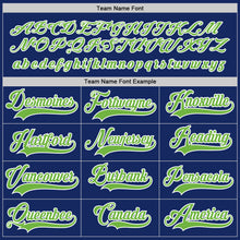 Load image into Gallery viewer, Custom Royal Neon Green-White Hockey Jersey
