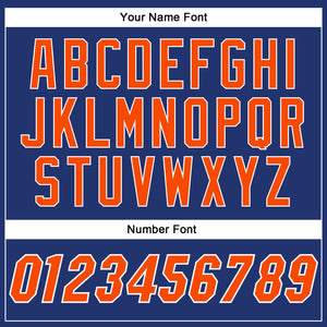 Custom Royal Orange-White Authentic Baseball Jersey