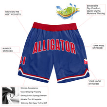 Laden Sie das Bild in den Galerie-Viewer, Custom Royal Red-White Authentic Throwback Basketball Shorts
