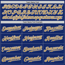 Laden Sie das Bild in den Galerie-Viewer, Custom Royal Old Gold-White Authentic Baseball Jersey
