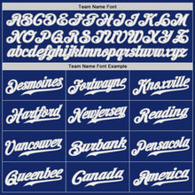 Laden Sie das Bild in den Galerie-Viewer, Custom Royal White-Gray Authentic Baseball Jersey
