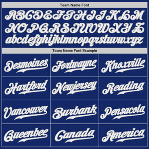 Custom Royal White-Gray Authentic Baseball Jersey