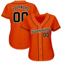 Laden Sie das Bild in den Galerie-Viewer, Custom Orange Black Cream-Old Gold Baseball Jersey
