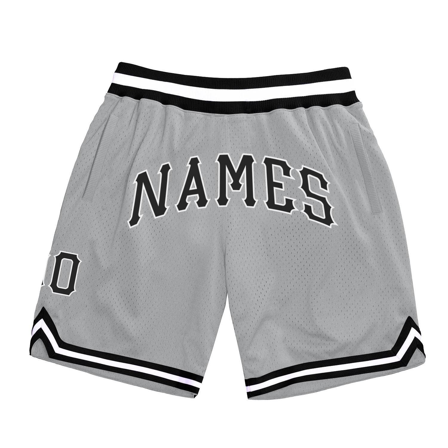 Custom Gray Black Personalized Gradient Fashion Basketball Shorts