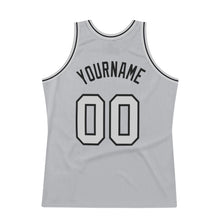 Load image into Gallery viewer, Custom Gray Gray-Black Authentic Throwback Basketball Jersey

