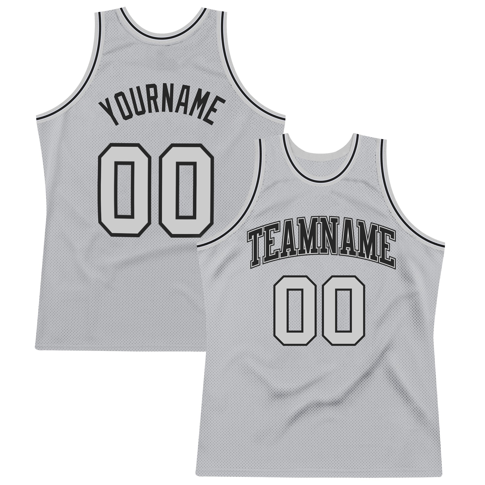 Custom Gray Black Round Neck Suit Basketball Jersey – CustomJerseysPro