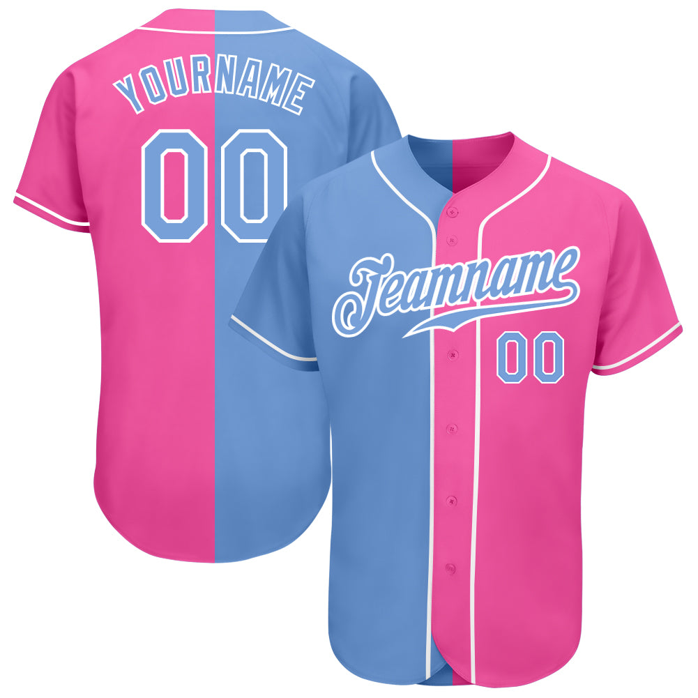 Cheap Custom Tie Dye Light Blue-White 3D Authentic Baseball Jersey Free  Shipping – CustomJerseysPro