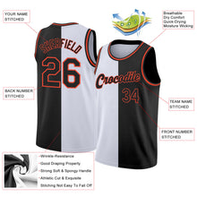 Laden Sie das Bild in den Galerie-Viewer, Custom White Black-Orange Authentic Split Fashion Basketball Jersey
