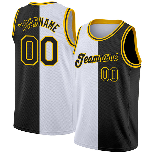 Black and yellow basketball jersey deals