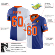 Laden Sie das Bild in den Galerie-Viewer, Custom Royal Orange-White Mesh Split Fashion Football Jersey
