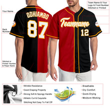 Charger l&#39;image dans la galerie, Custom Black White-Red Authentic Split Fashion Baseball Jersey
