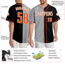 Laden Sie das Bild in den Galerie-Viewer, Custom Black White-Gray Authentic Split Fashion Baseball Jersey
