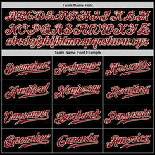 Load image into Gallery viewer, Custom Black Crimson-Gray Authentic Split Fashion Baseball Jersey
