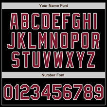 Load image into Gallery viewer, Custom Black Crimson-Yellow Authentic Split Fashion Baseball Jersey
