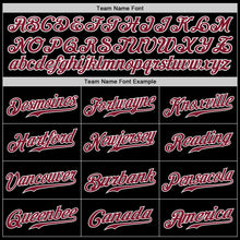Load image into Gallery viewer, Custom Black Crimson-Yellow Authentic Split Fashion Baseball Jersey
