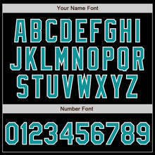 Загрузить изображение в средство просмотра галереи, Custom Black Teal-Orange Authentic Split Fashion Baseball Jersey

